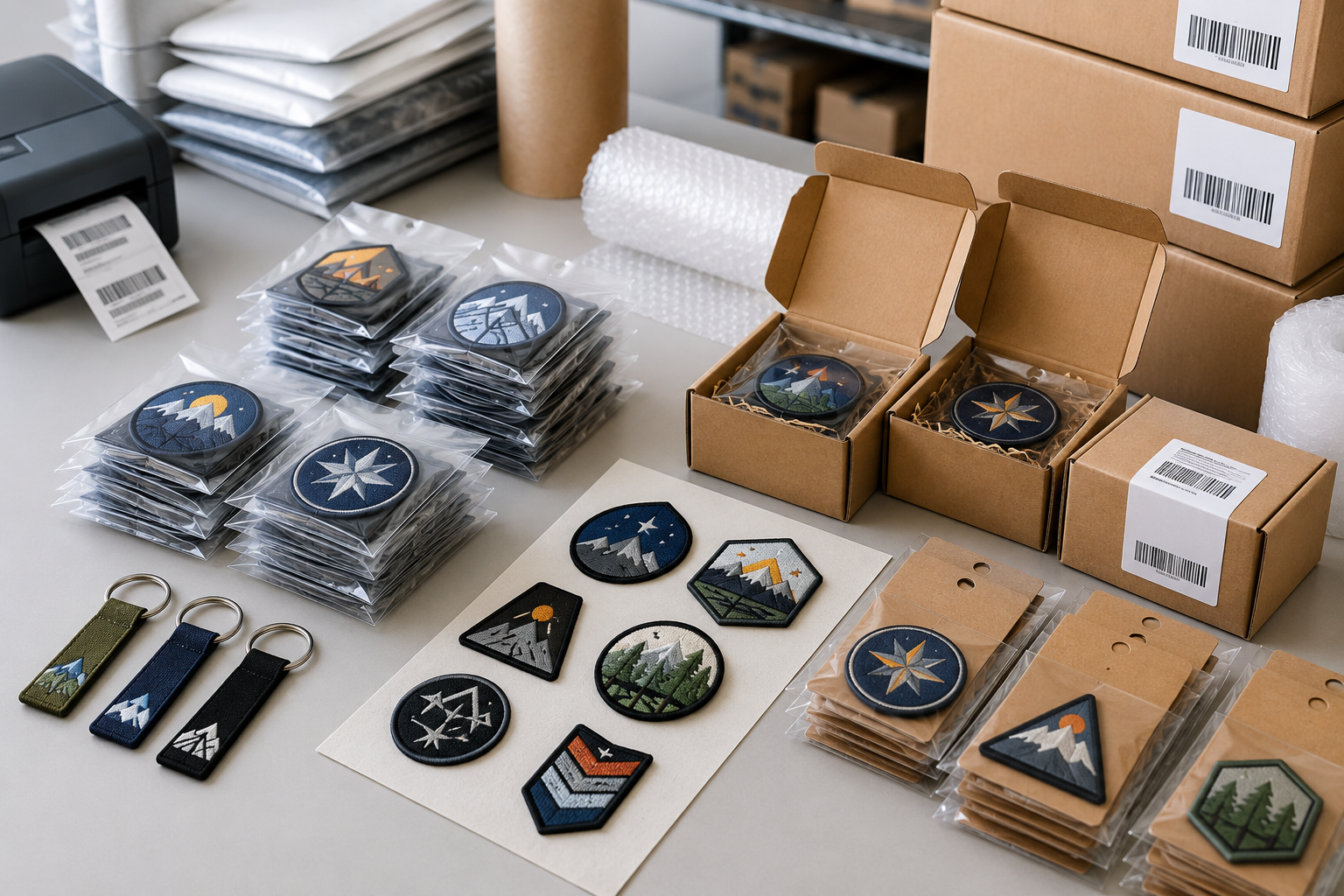 custom patches packing and shipping for wholesale orders